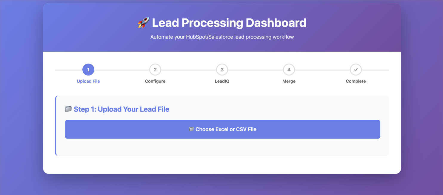Lead Processing Dashboard